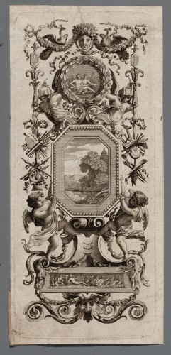 Ornamentprent. Livre De Diverses Grotesques, Peintes Dans Le Cabinet De La Reine Régente, Au Palais Royal (kopie).